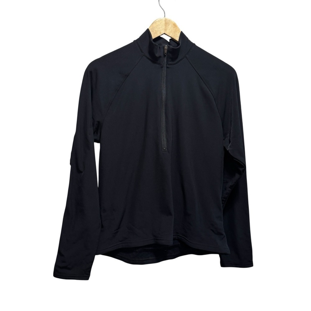 MEC 1/2 Zip Pullover Long Sleeve Cycling Jersey with Rear Pockets Black Size XL